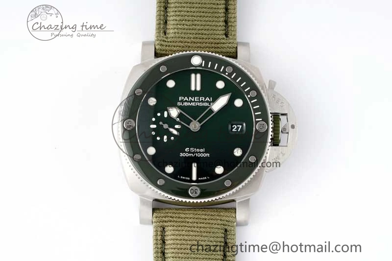 PAM1287 Y SBF 1:1 Best Edition Green Dial on Green Nylon Strap P FlexibleFit 8351