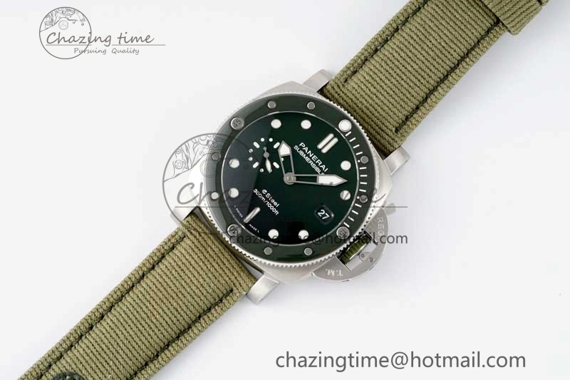 PAM1287 Y SBF 1:1 Best Edition Green Dial on Green Nylon Strap P FlexibleFit 8351