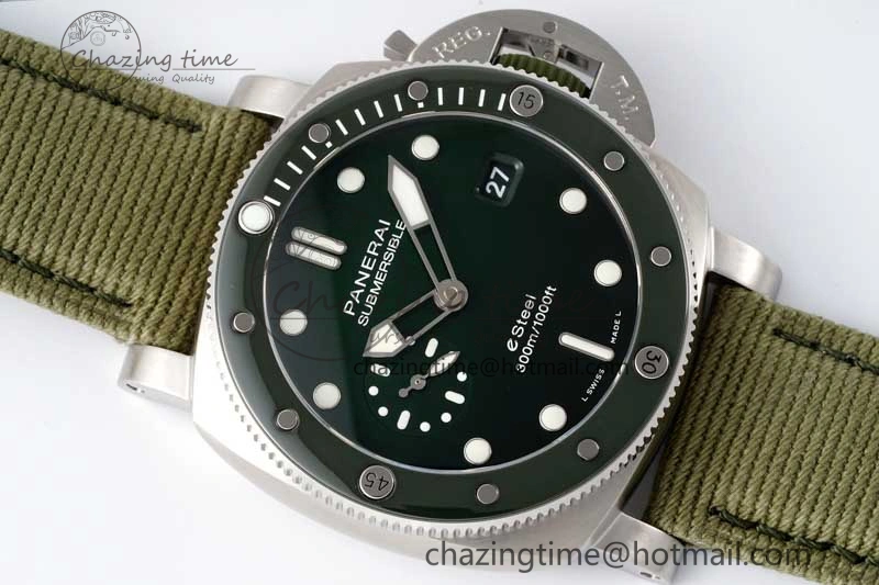 PAM1287 Y SBF 1:1 Best Edition Green Dial on Green Nylon Strap P FlexibleFit 8351