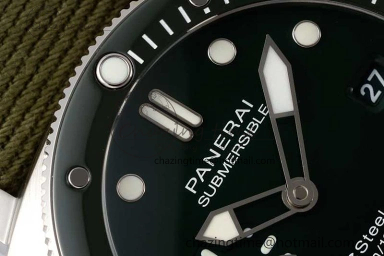 PAM1287 Y SBF 1:1 Best Edition Green Dial on Green Nylon Strap P FlexibleFit 8351