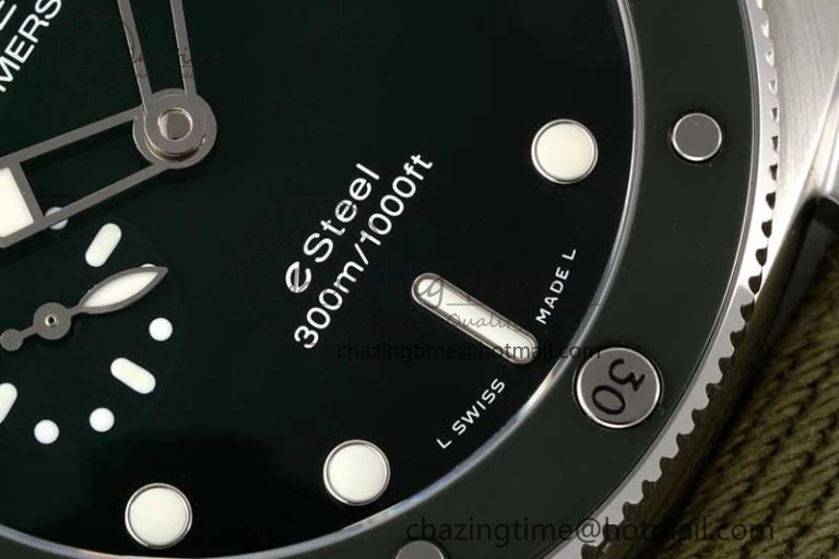 PAM1287 Y SBF 1:1 Best Edition Green Dial on Green Nylon Strap P FlexibleFit 8351
