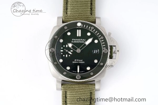 Chic PAM1287 Y VSF 1:1 Best Edition Green Dial on Green Nylon Strap P 8344