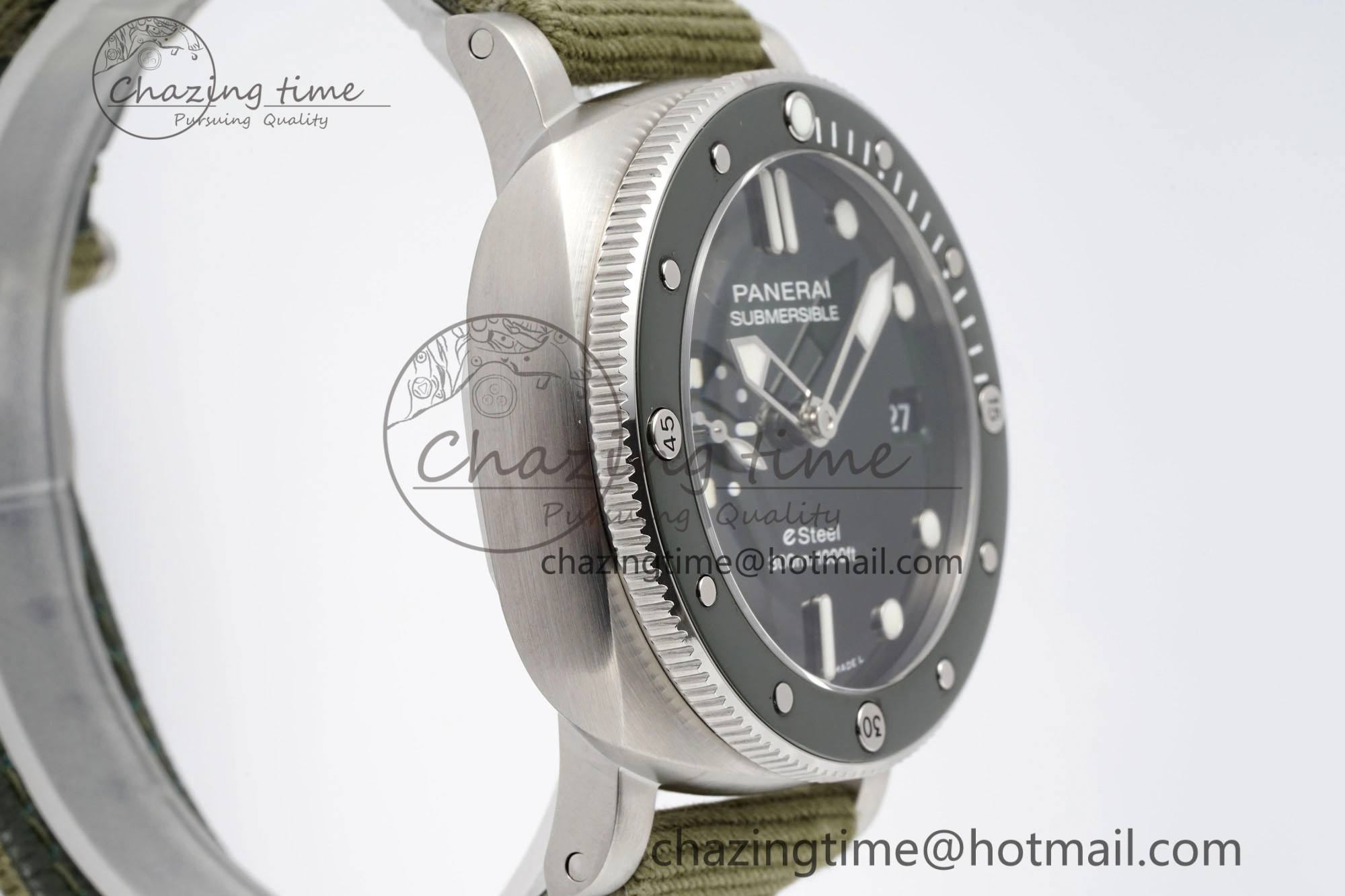Chic PAM1287 Y VSF 1:1 Best Edition Green Dial on Green Nylon Strap P 8344