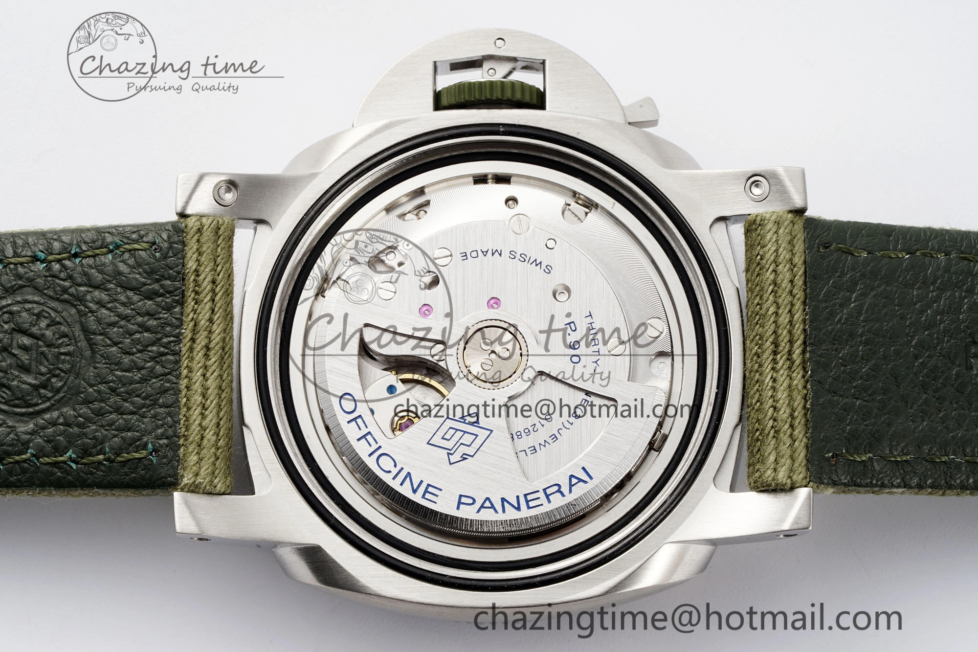 Chic PAM1287 Y VSF 1:1 Best Edition Green Dial on Green Nylon Strap P 8344