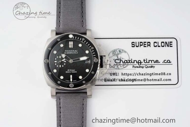 PAM1288 Y SBF 1:1 Best Edition Gray Dial on Gray Nylon Strap P Tailored 8349
