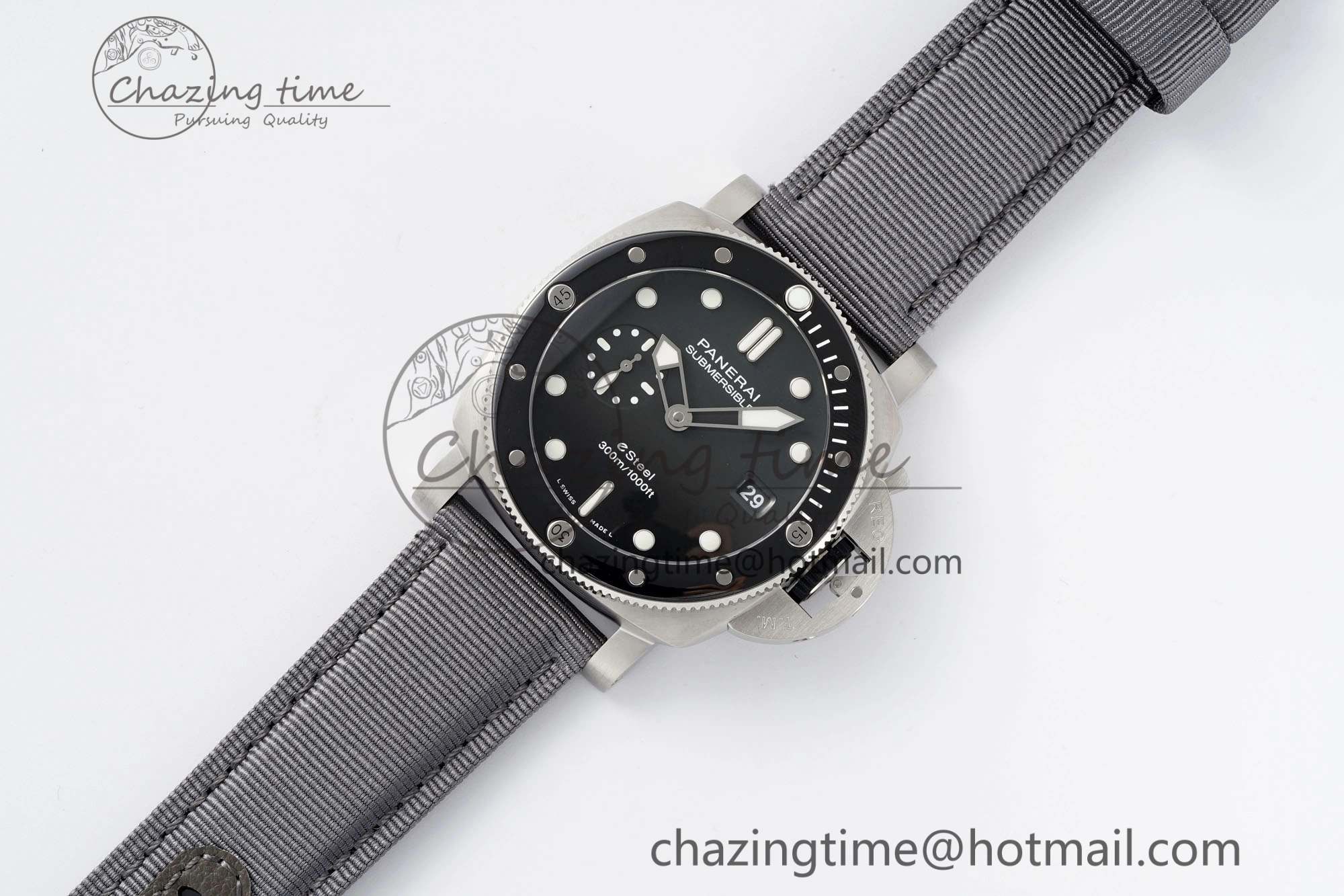 PAM1288 Y VSF 1:1 Best Edition Gray Dial on Gray Nylon Strap P Snug 8340
