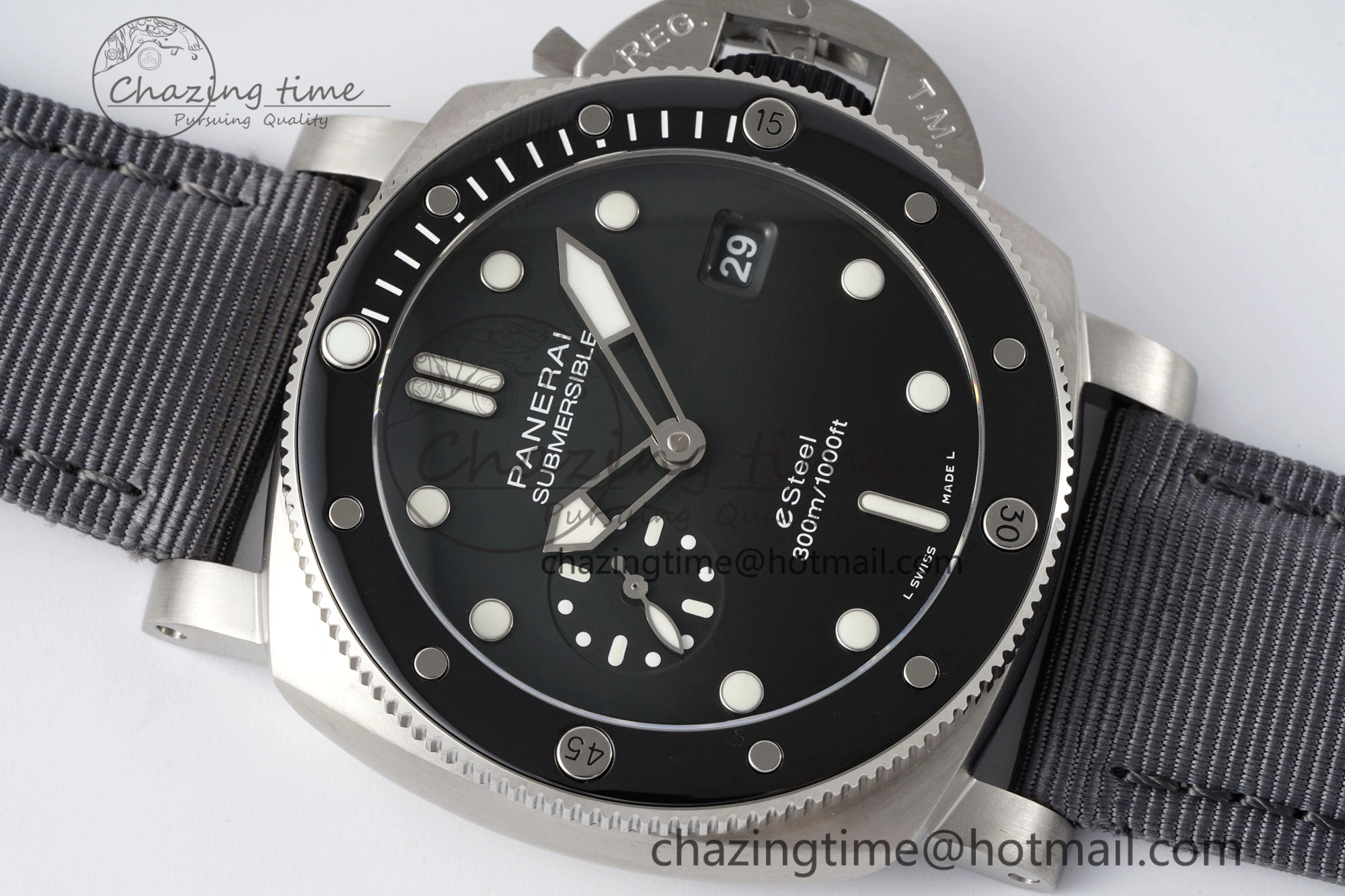 PAM1288 Y VSF 1:1 Best Edition Gray Dial on Gray Nylon Strap P Snug 8340