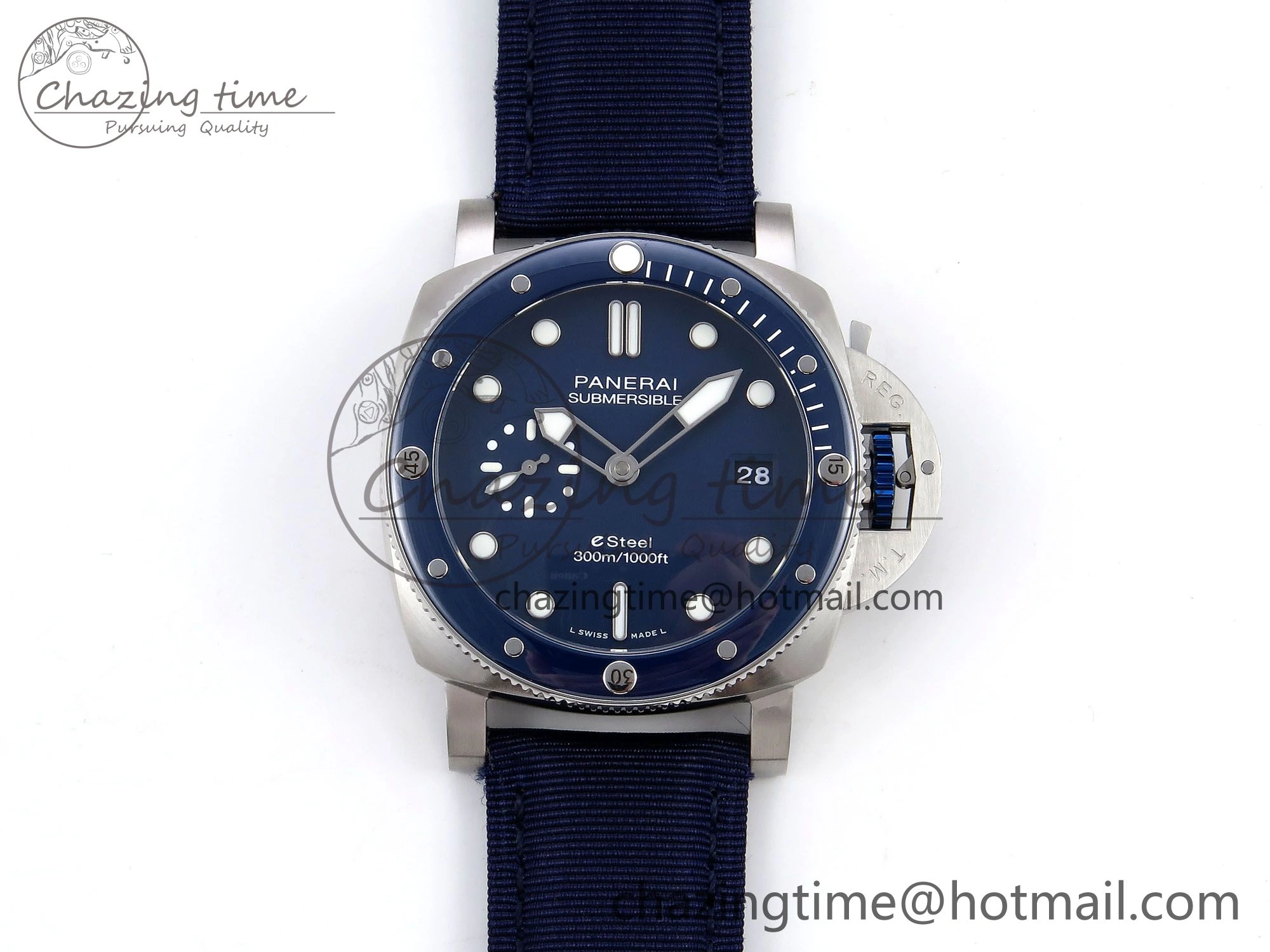 PAM1289 V TTF 1:1 Best Edition Blue Dial on Blue Nylon Strap P Durable 8323
