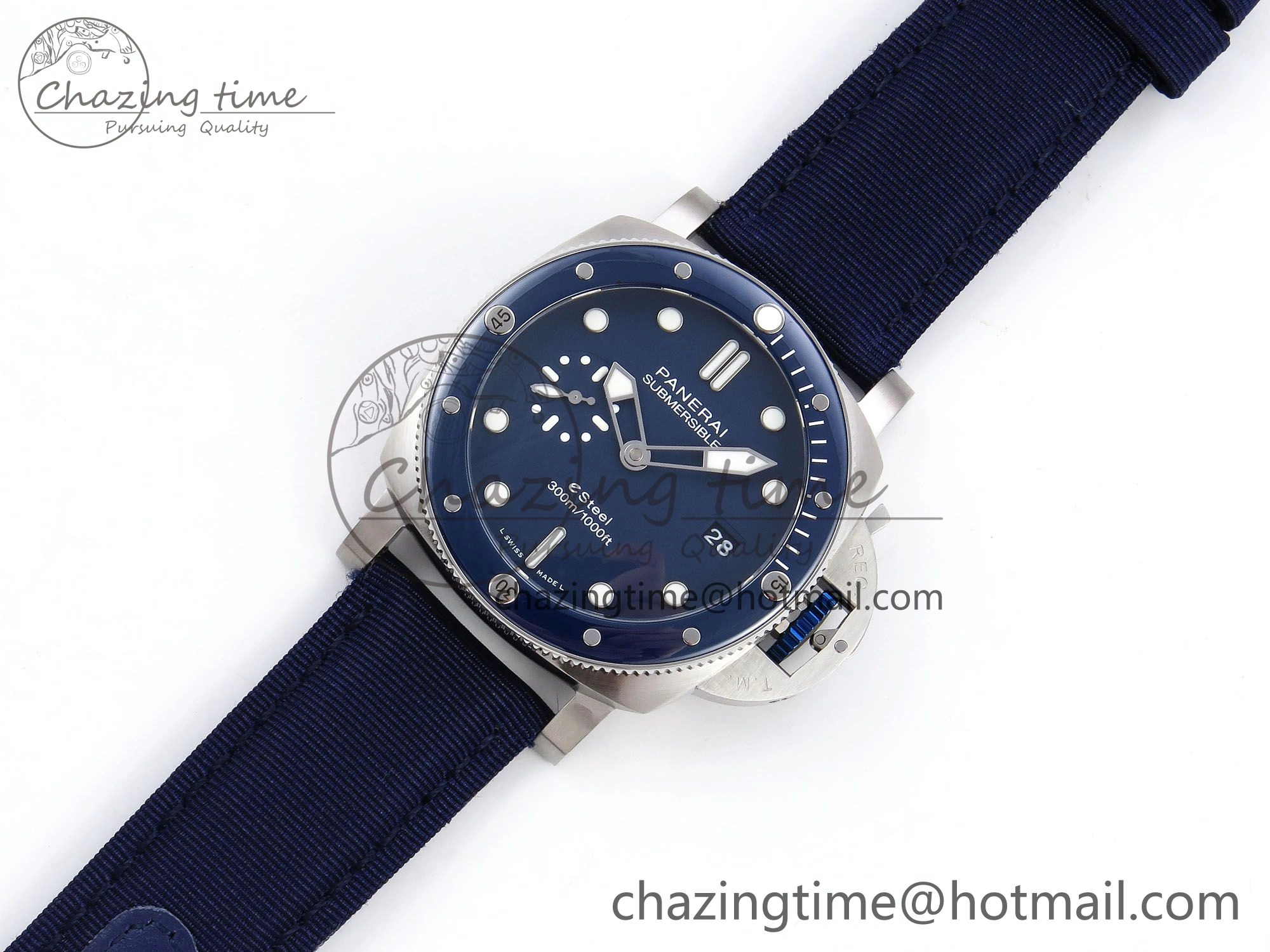 PAM1289 V TTF 1:1 Best Edition Blue Dial on Blue Nylon Strap P Durable 8323