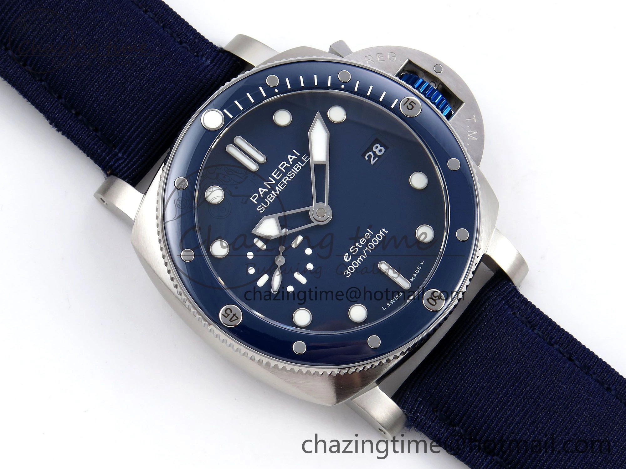 PAM1289 V TTF 1:1 Best Edition Blue Dial on Blue Nylon Strap P Durable 8323