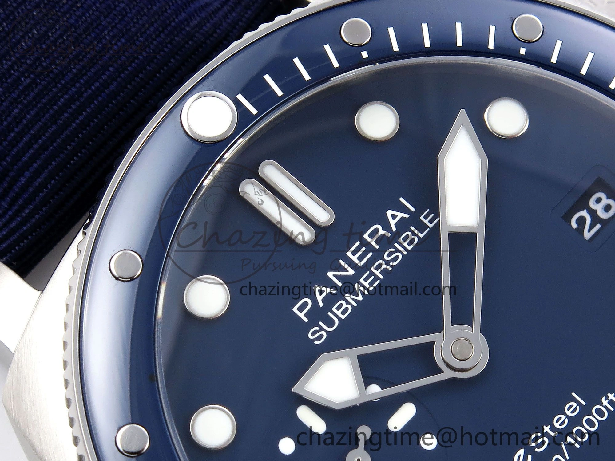PAM1289 V TTF 1:1 Best Edition Blue Dial on Blue Nylon Strap P Durable 8323