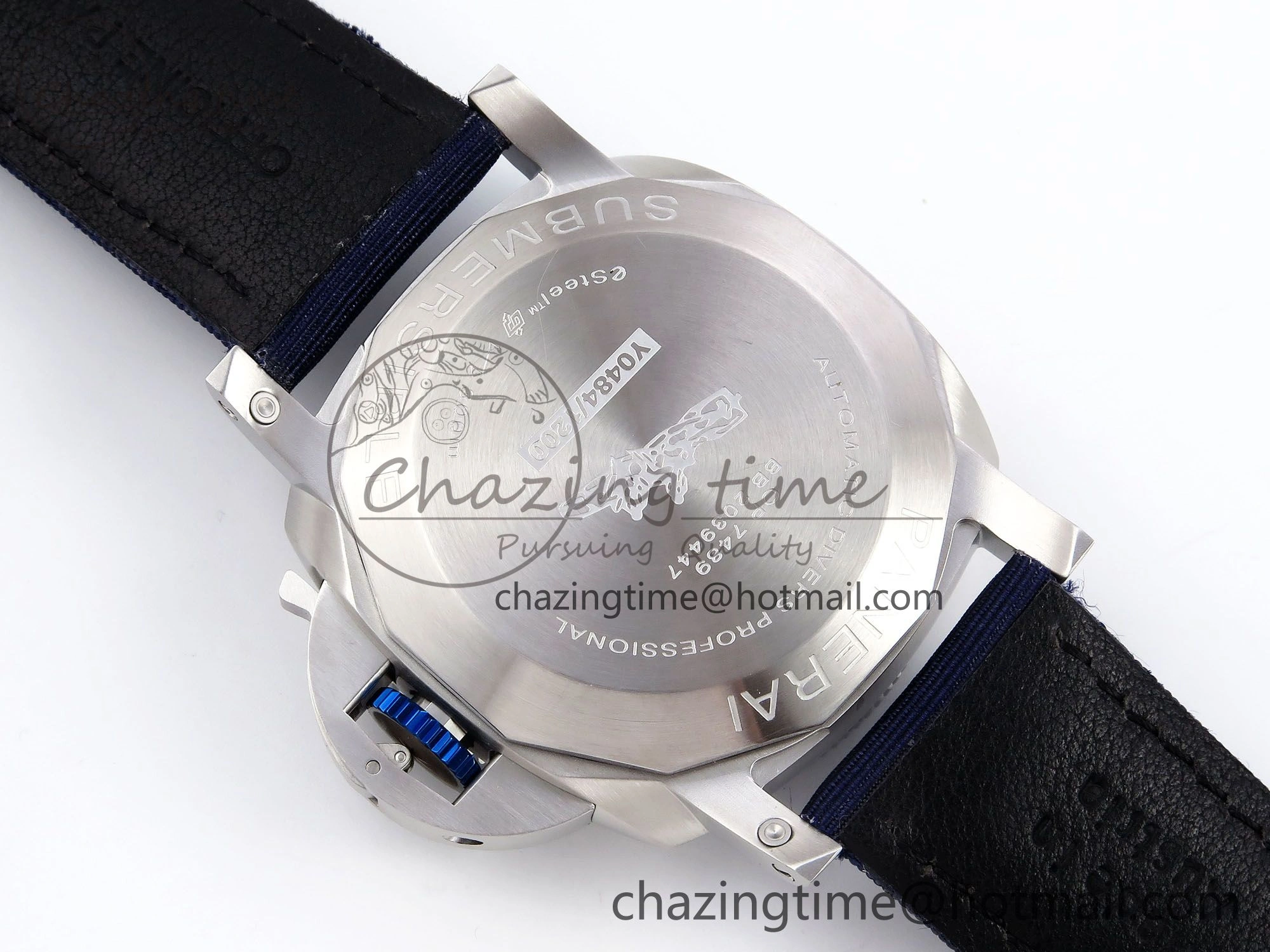 PAM1289 V TTF 1:1 Best Edition Blue Dial on Blue Nylon Strap P Durable 8323