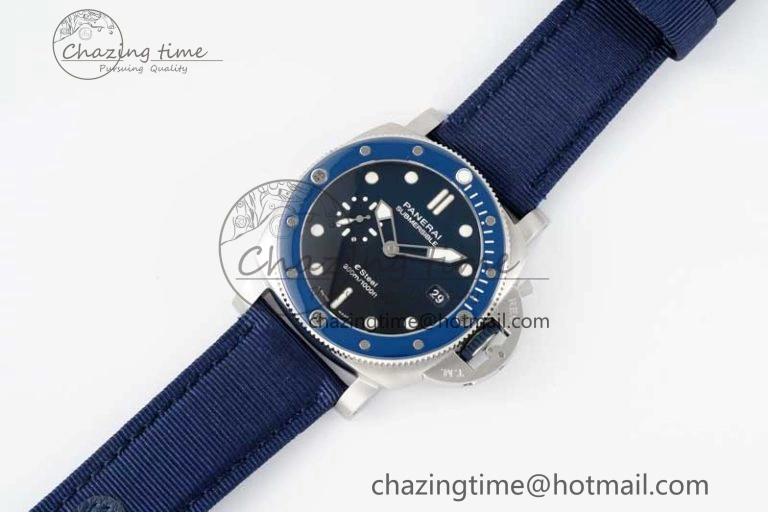 PAM1289 Y SBF 1:1 Best Edition Blue Dial on Blue Nylon Strap P SoftTouch 8353