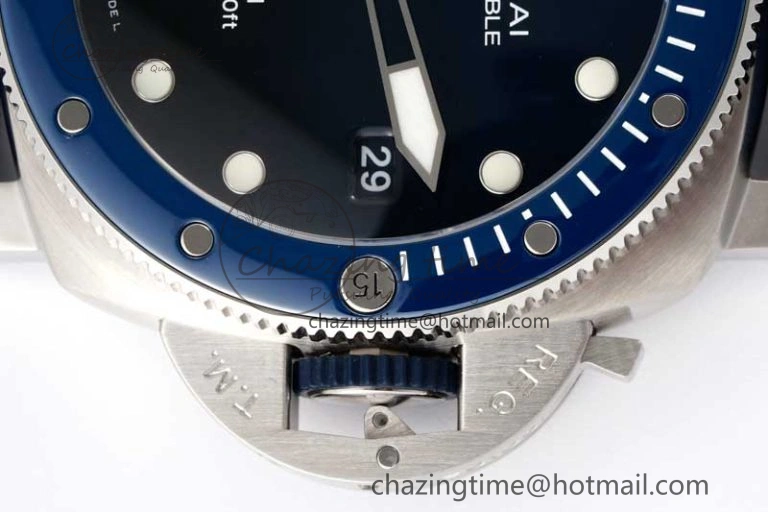 PAM1289 Y SBF 1:1 Best Edition Blue Dial on Blue Nylon Strap P SoftTouch 8353
