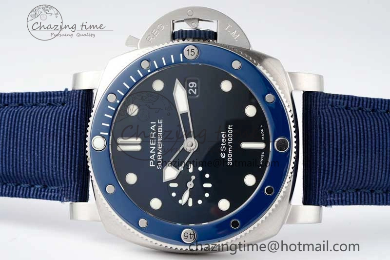 PAM1289 Y SBF 1:1 Best Edition Blue Dial on Blue Nylon Strap P SoftTouch 8353
