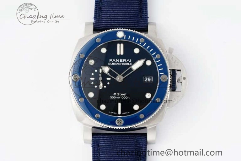 PAM1289 Y SBF 1:1 Best Edition Blue Dial on Blue Nylon Strap P SoftTouch 8353