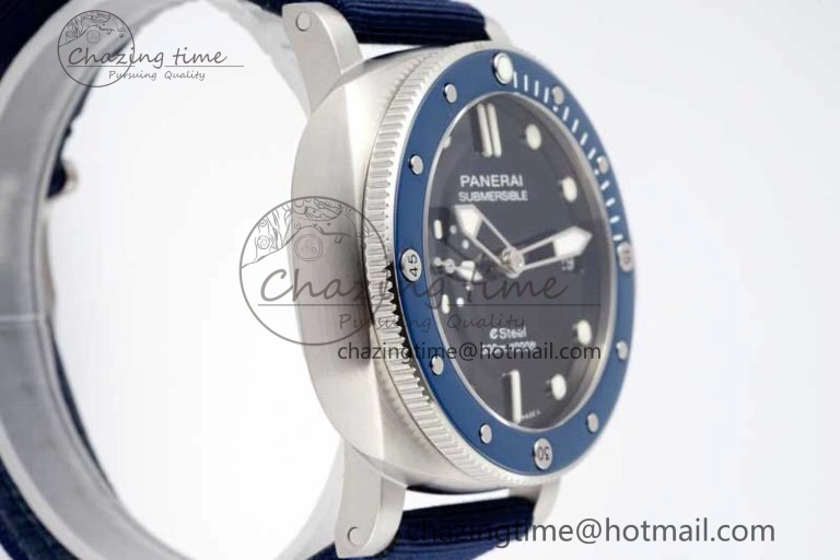 PAM1289 Y SBF 1:1 Best Edition Blue Dial on Blue Nylon Strap P SoftTouch 8353