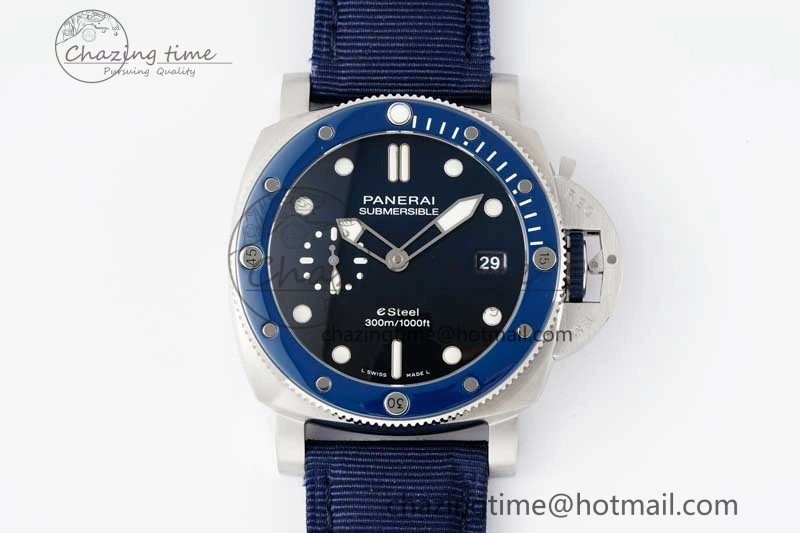 PAM1289 Y SBF 1:1 Best Edition Blue Dial on Blue Nylon Strap P SoftTouch 8353