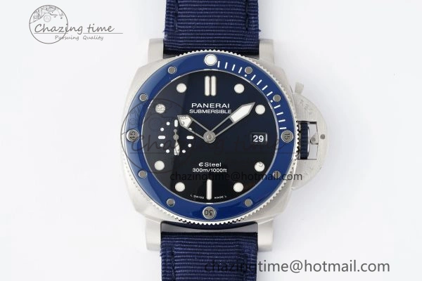 Flexible PAM1289 Y VSF 1:1 Best Edition Blue Dial on Blue Nylon Strap P 8343