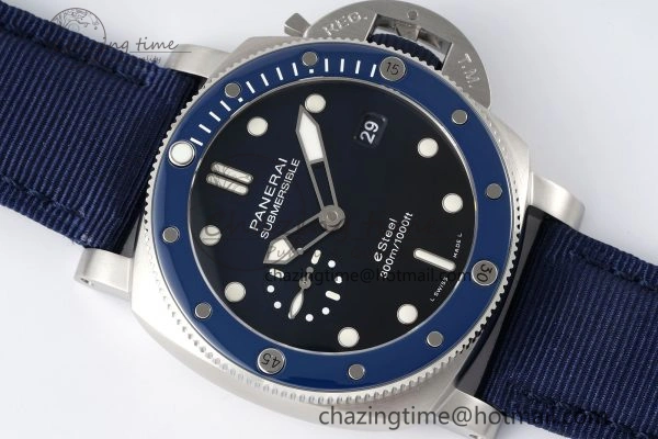 Flexible PAM1289 Y VSF 1:1 Best Edition Blue Dial on Blue Nylon Strap P 8343