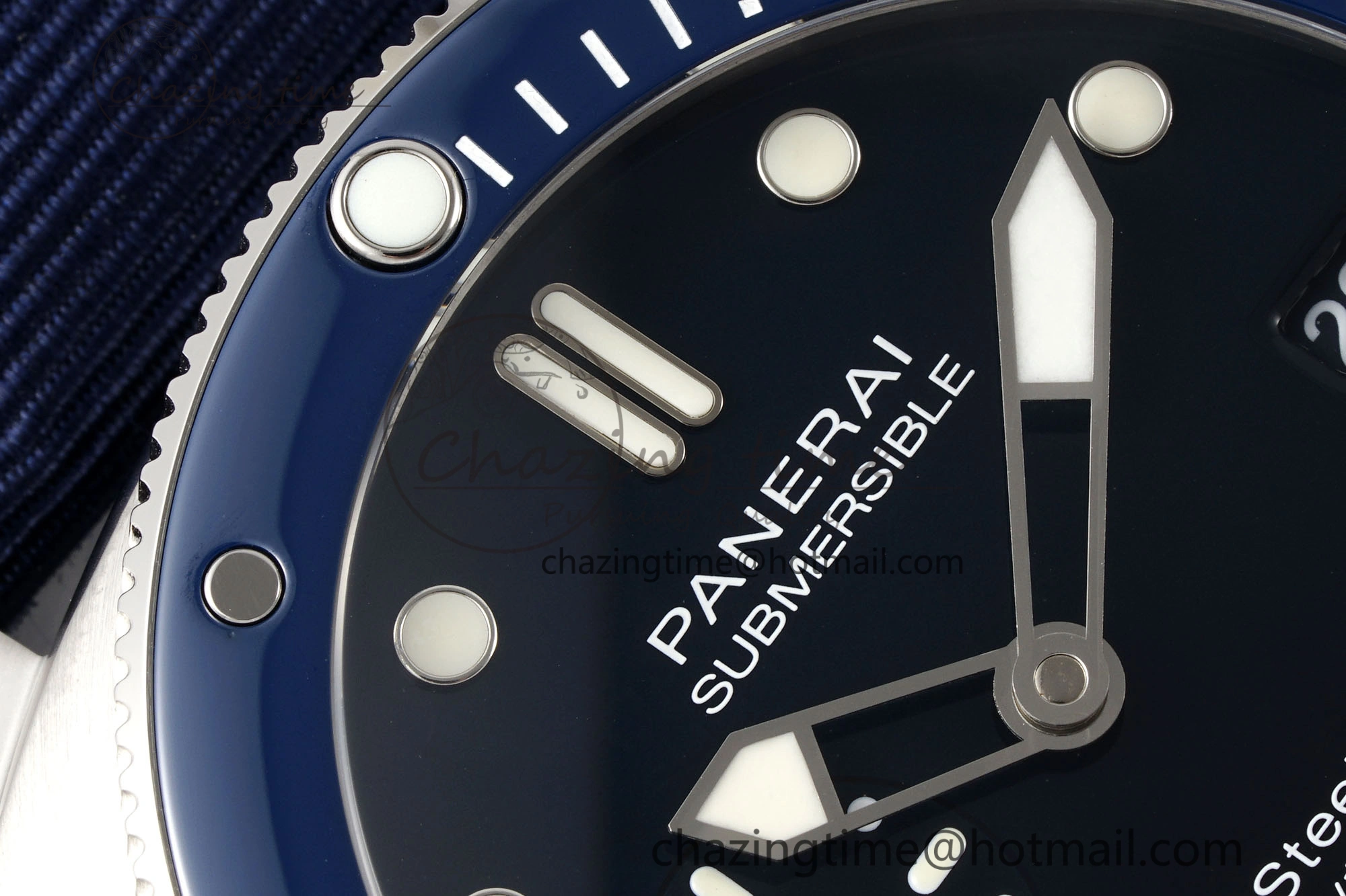 Flexible PAM1289 Y VSF 1:1 Best Edition Blue Dial on Blue Nylon Strap P 8343