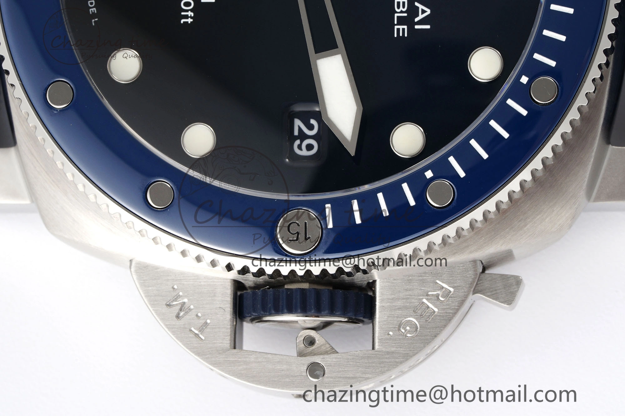 Flexible PAM1289 Y VSF 1:1 Best Edition Blue Dial on Blue Nylon Strap P 8343