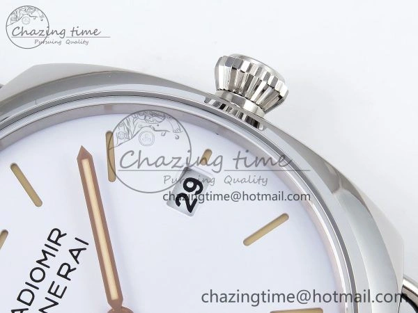 SmoothTexture PAM1292 Radiomir 40mm VSF 1:1 Best Edition White Dial on Brown Leather Strap P 8317