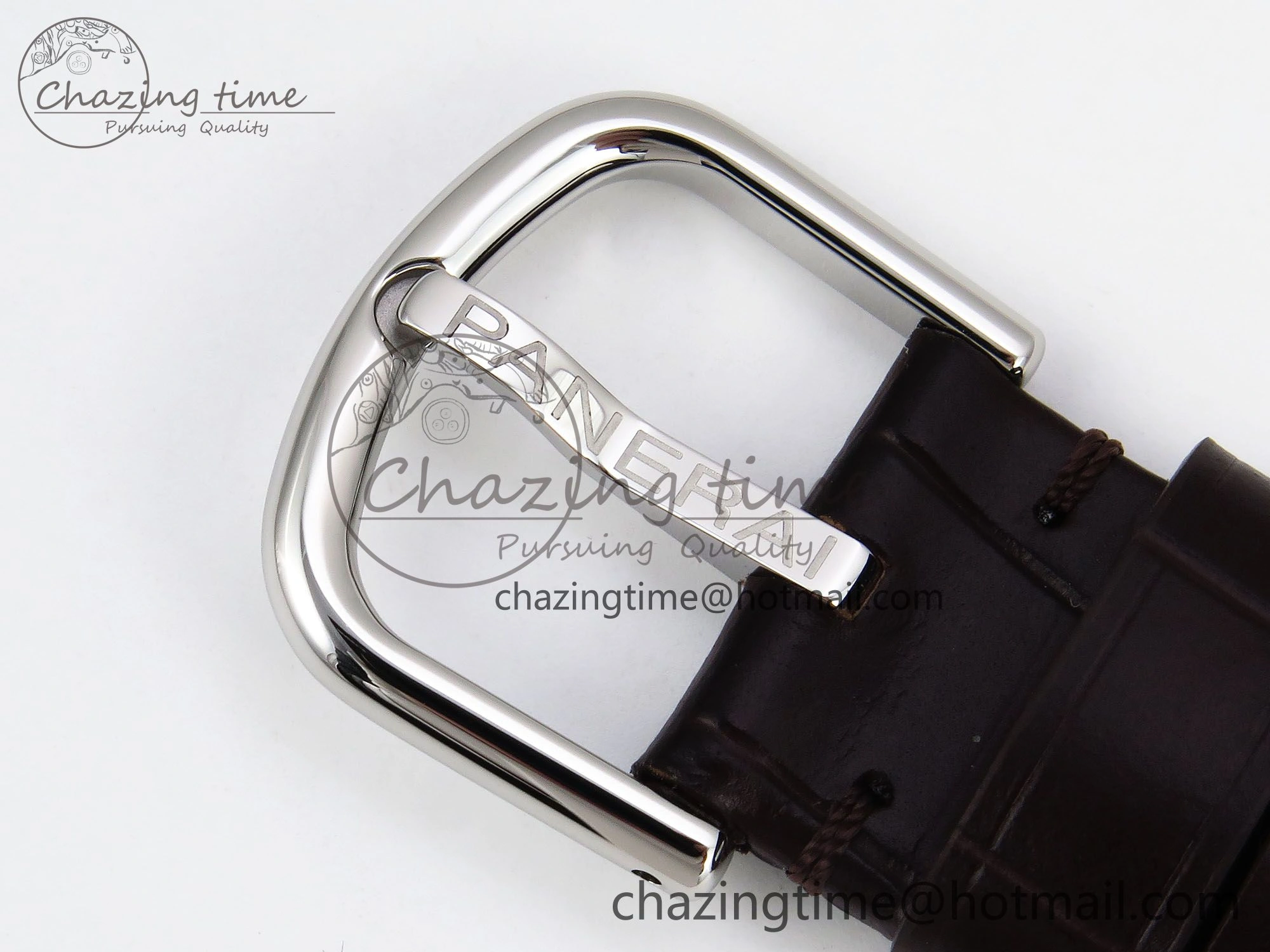 SmoothTexture PAM1292 Radiomir 40mm VSF 1:1 Best Edition White Dial on Brown Leather Strap P 8317
