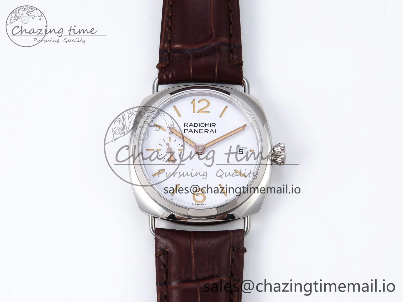 Timeless PAM1292 Y Radiomir TTF 1:1 Best Edition White Dial on Brown Leather Strap P 8309