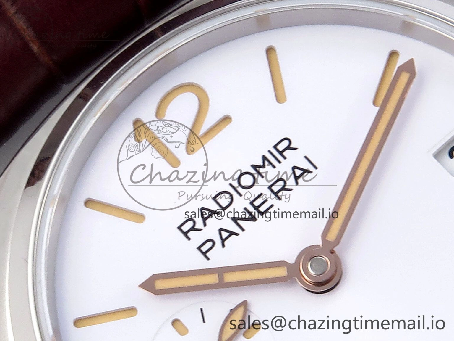 Timeless PAM1292 Y Radiomir TTF 1:1 Best Edition White Dial on Brown Leather Strap P 8309