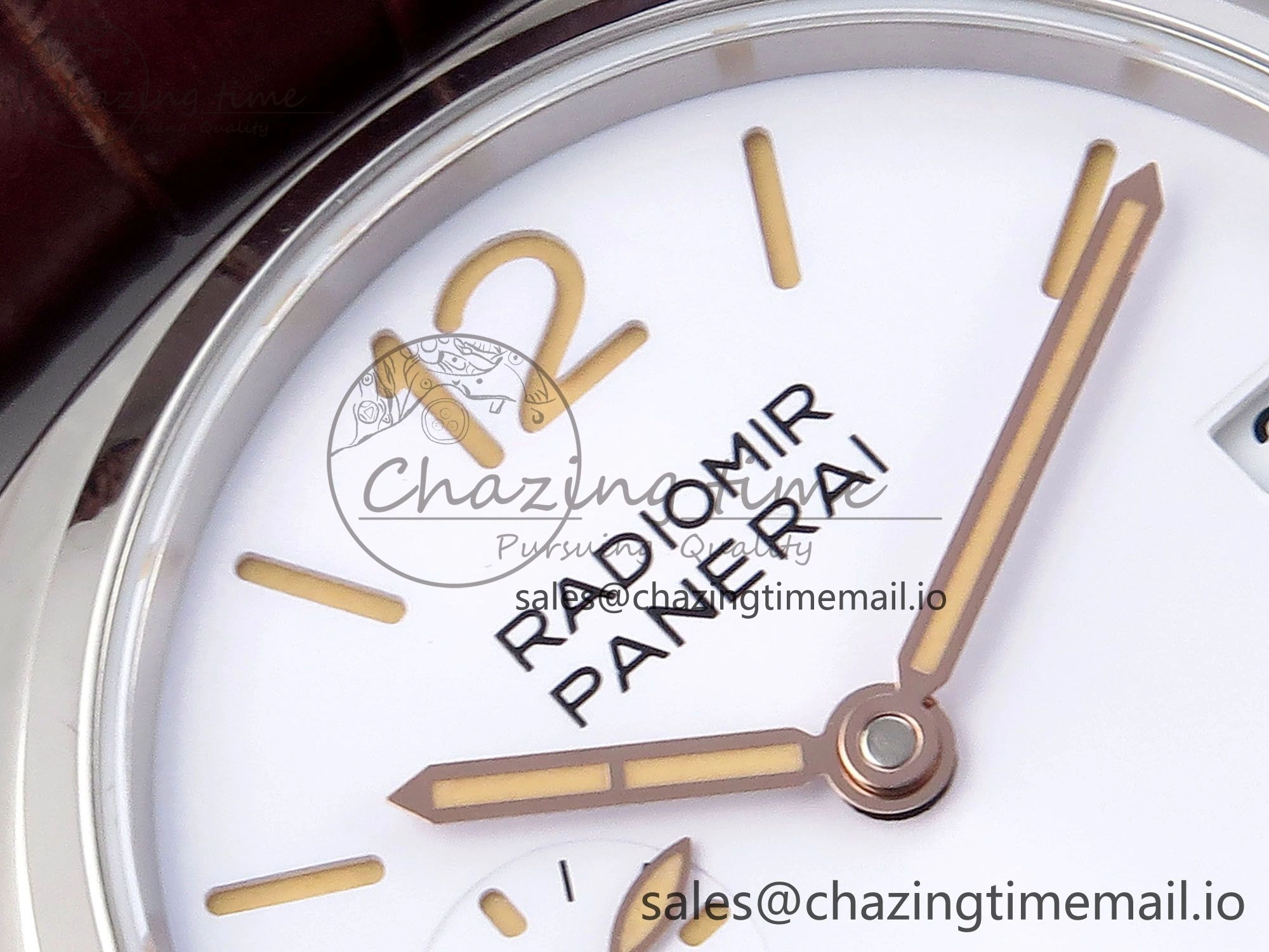 Timeless PAM1292 Y Radiomir TTF 1:1 Best Edition White Dial on Brown Leather Strap P 8309