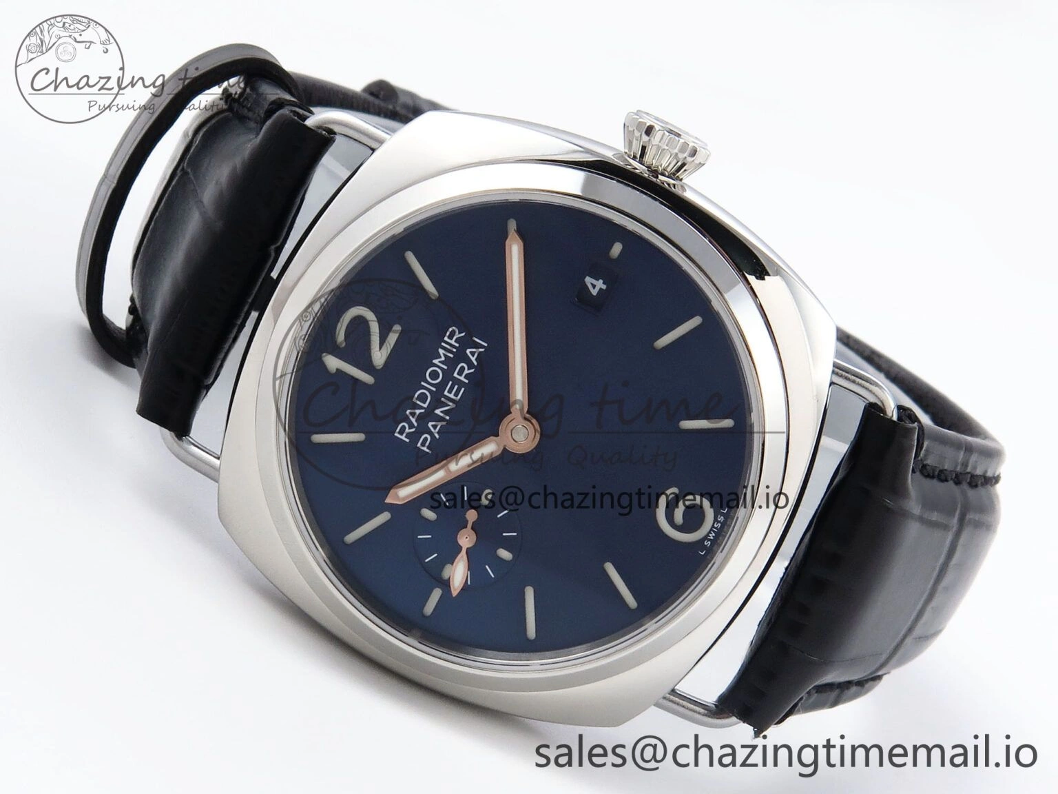PAM1293 Y Radiomir TTF 1:1 Best Edition Blue Dial on Black Leather Strap P BestValue 8321