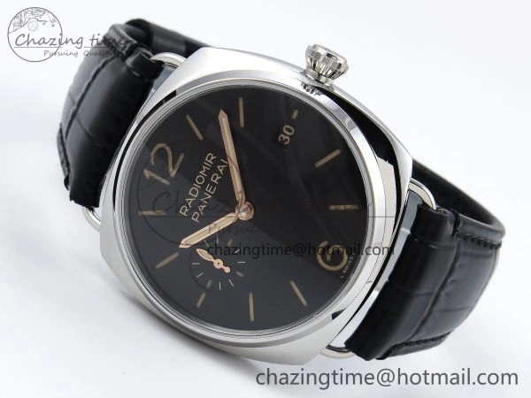 TopPick PAM1294 Radiomir 40mm VSF 1:1 Best Edition Black Dial on Black Leather Strap P 8316