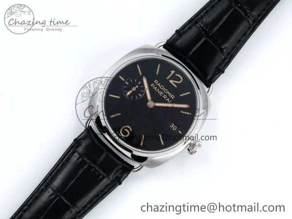 TopPick PAM1294 Radiomir 40mm VSF 1:1 Best Edition Black Dial on Black Leather Strap P 8316