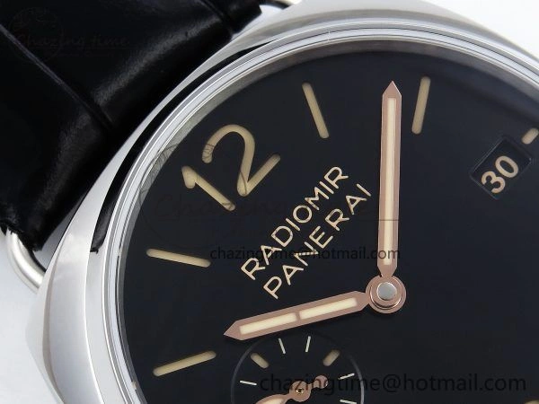 TopPick PAM1294 Radiomir 40mm VSF 1:1 Best Edition Black Dial on Black Leather Strap P 8316