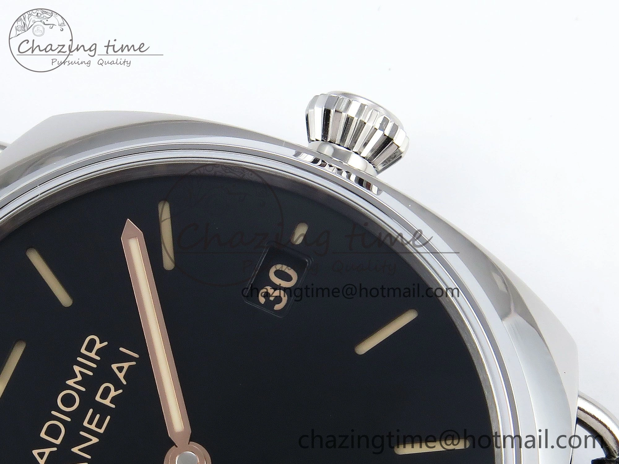 TopPick PAM1294 Radiomir 40mm VSF 1:1 Best Edition Black Dial on Black Leather Strap P 8316
