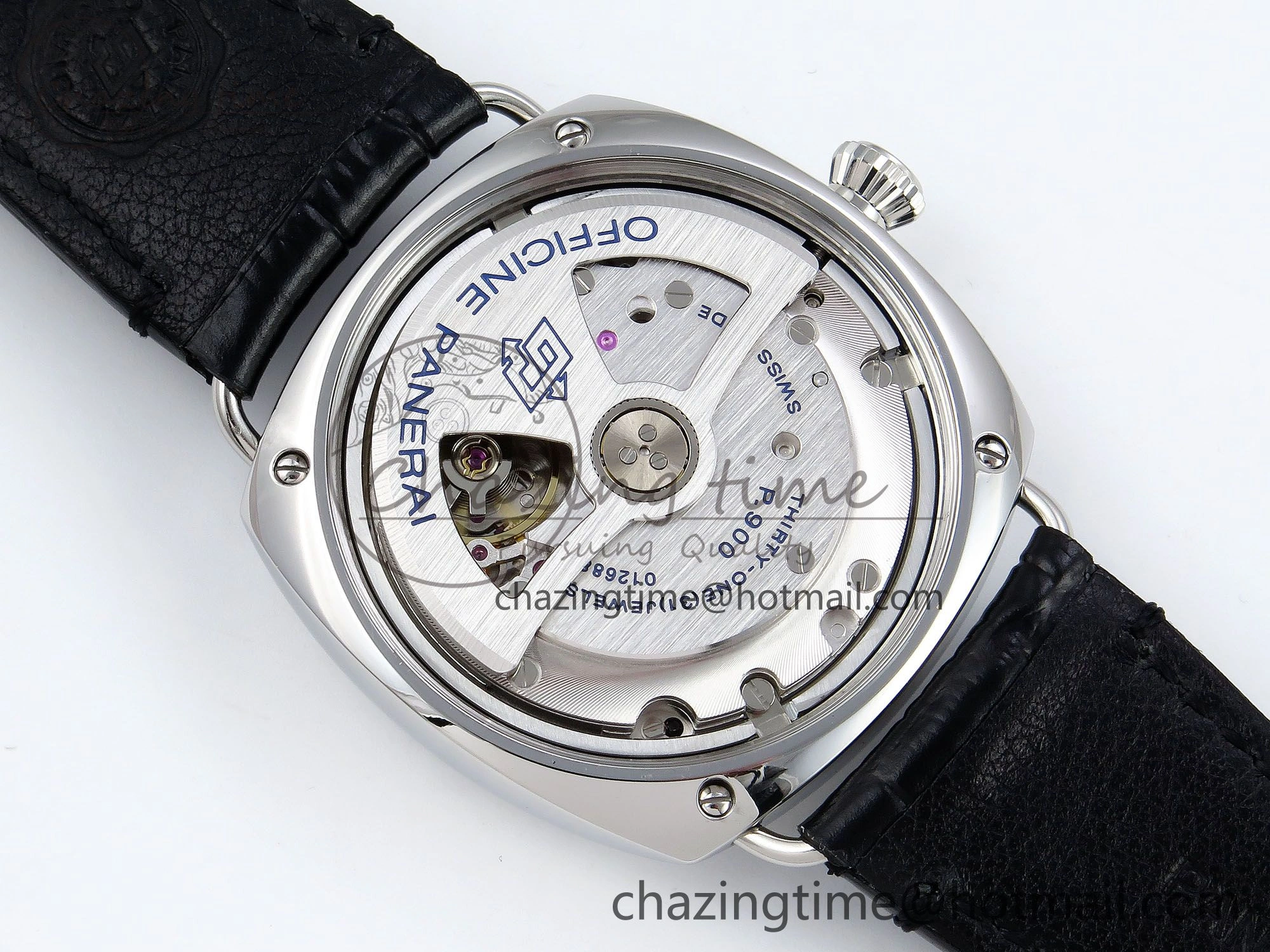 TopPick PAM1294 Radiomir 40mm VSF 1:1 Best Edition Black Dial on Black Leather Strap P 8316