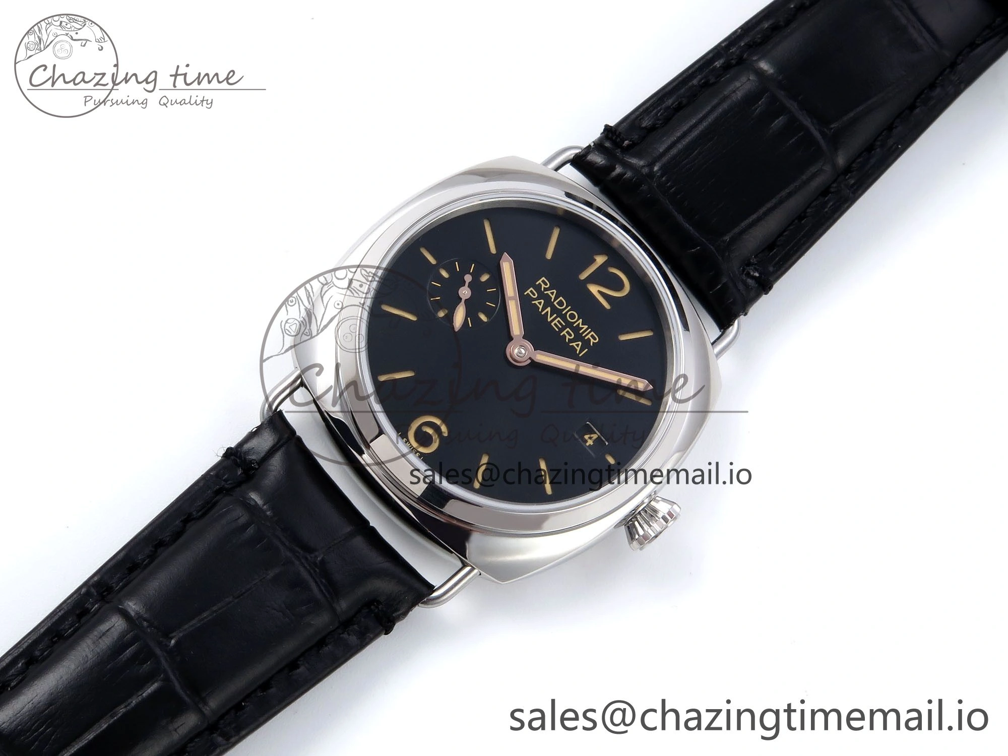Tailored PAM1294 Y Radiomir TTF 1:1 Best Edition Black Dial on Black Leather Strap P 8311