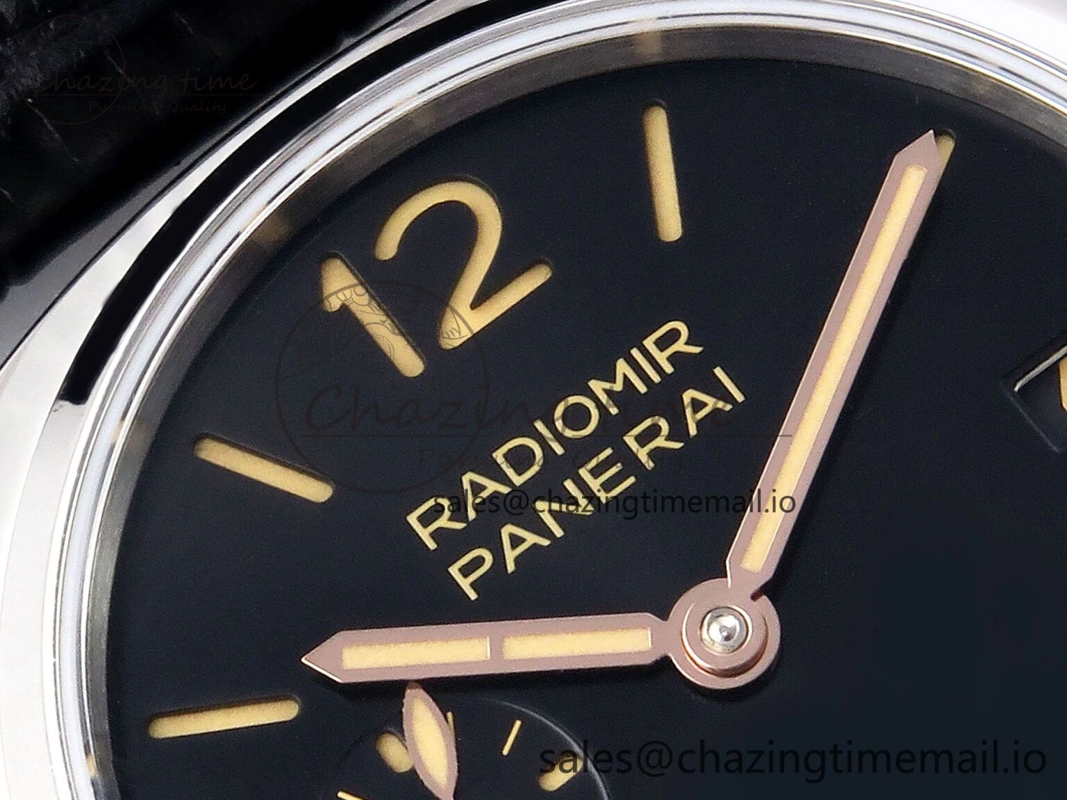 Tailored PAM1294 Y Radiomir TTF 1:1 Best Edition Black Dial on Black Leather Strap P 8311