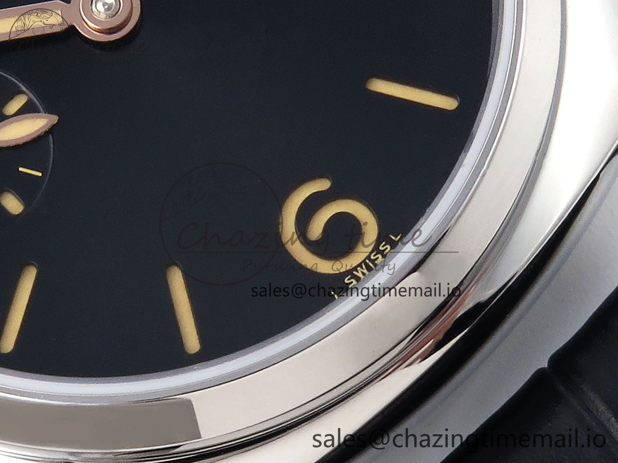 Tailored PAM1294 Y Radiomir TTF 1:1 Best Edition Black Dial on Black Leather Strap P 8311