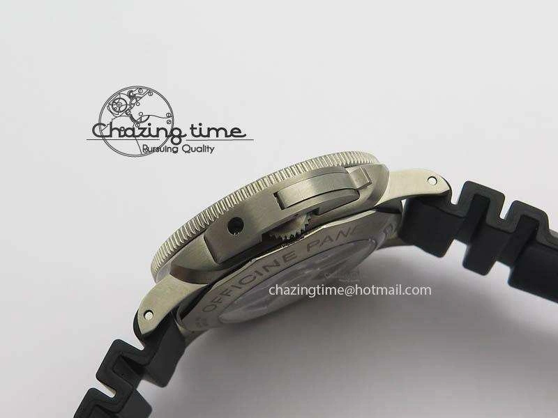 WaterResistant PAM1305 T Titanium ZF 1:1 Best Edition Black Dial On Black Rubber Strap P. 8441