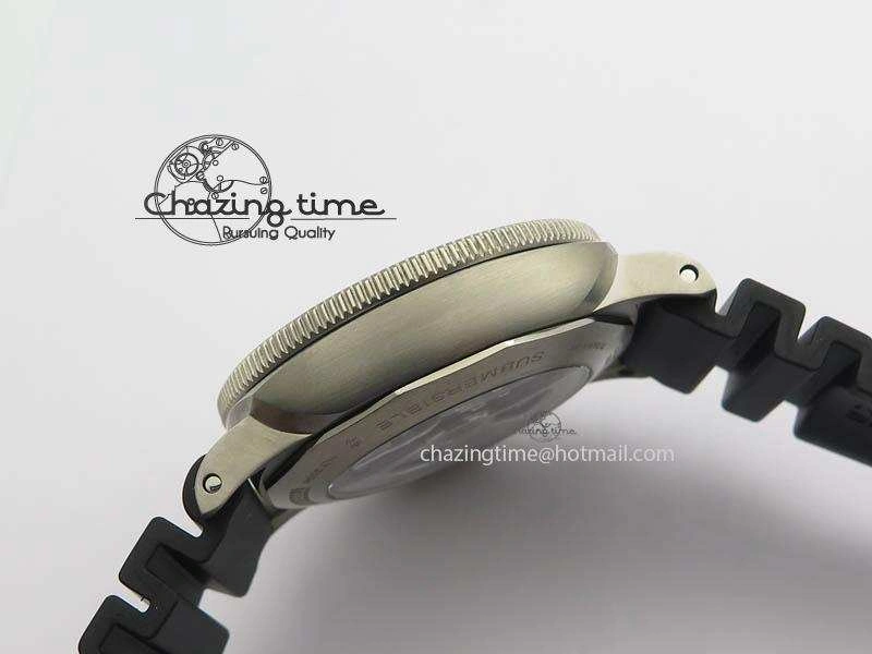WaterResistant PAM1305 T Titanium ZF 1:1 Best Edition Black Dial On Black Rubber Strap P. 8441