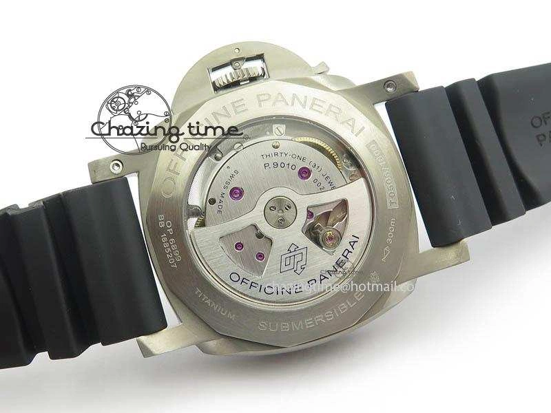 WaterResistant PAM1305 T Titanium ZF 1:1 Best Edition Black Dial On Black Rubber Strap P. 8441