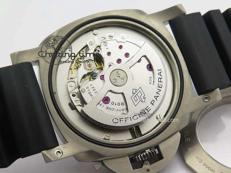 WaterResistant PAM1305 T Titanium ZF 1:1 Best Edition Black Dial On Black Rubber Strap P. 8441