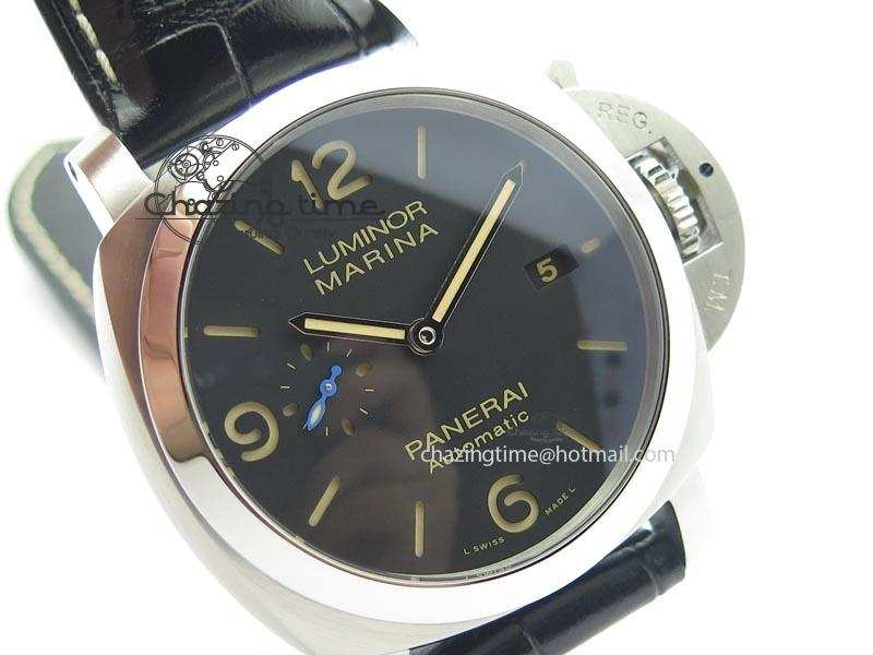 PAM1312 S V6F Best Edition Lite Black Dial On Black Leather Strap P Sporty 8496