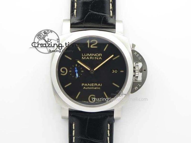 PAM1312 S ZF 1:1 Best Edition Black Dial On Black Leather Strap P ZipUp 8487