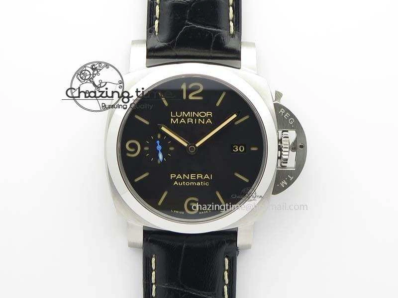 PAM1312 S ZF 1:1 Best Edition Black Dial On Black Leather Strap P ZipUp 8487