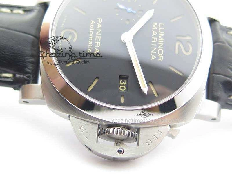 PAM1312 S ZF 1:1 Best Edition Black Dial On Black Leather Strap P ZipUp 8487