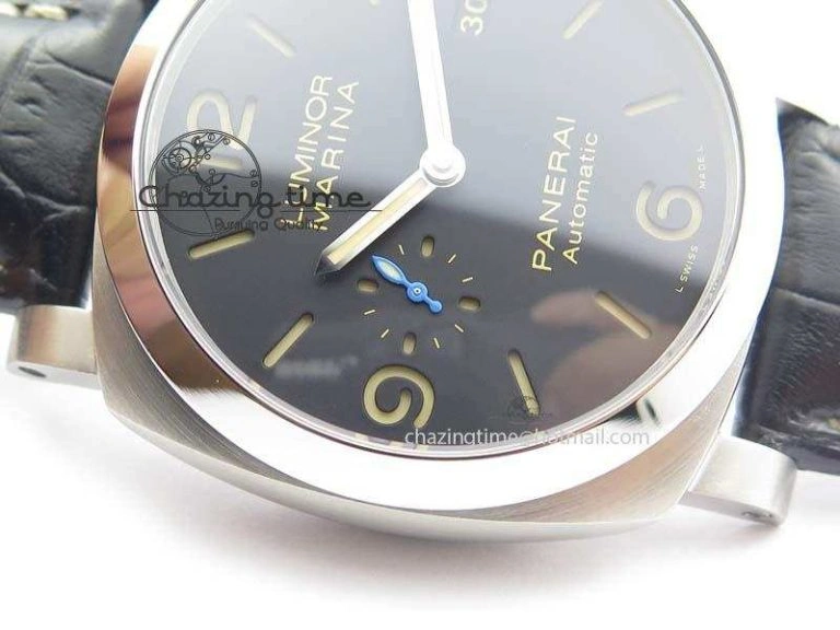 PAM1312 S ZF 1:1 Best Edition Black Dial On Black Leather Strap P ZipUp 8487