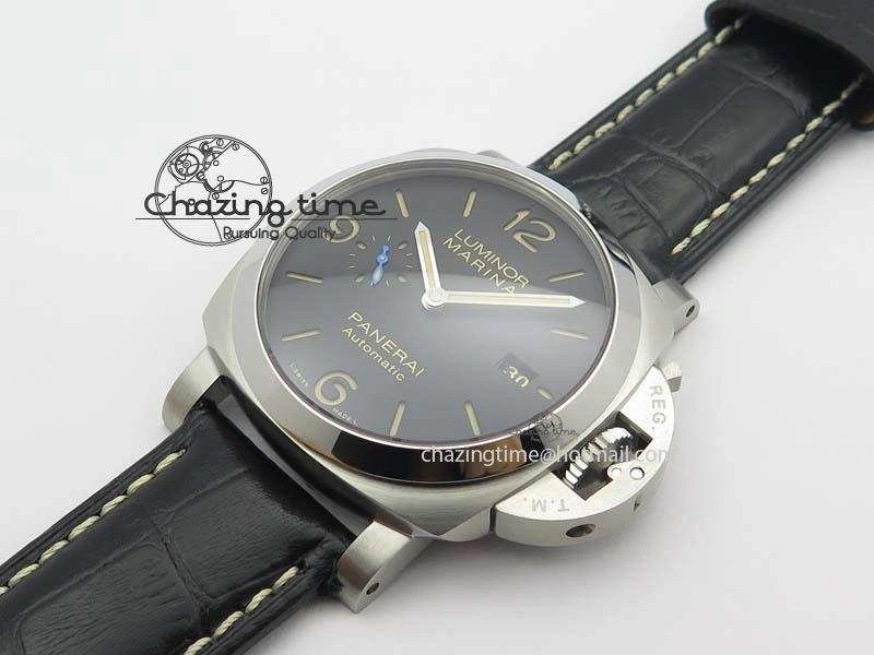 PAM1312 S ZF 1:1 Best Edition Black Dial On Black Leather Strap P ZipUp 8487